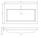 Vision kunstmarmer wastafel 80x46 wit Vision kunstmarmer wastafel 80x46 wit