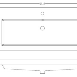 Vision kunstmarmer wastafel 1 kraangat 100x46 wit Vision kunstmarmer wastafel 1 kraangat 100x46 wit