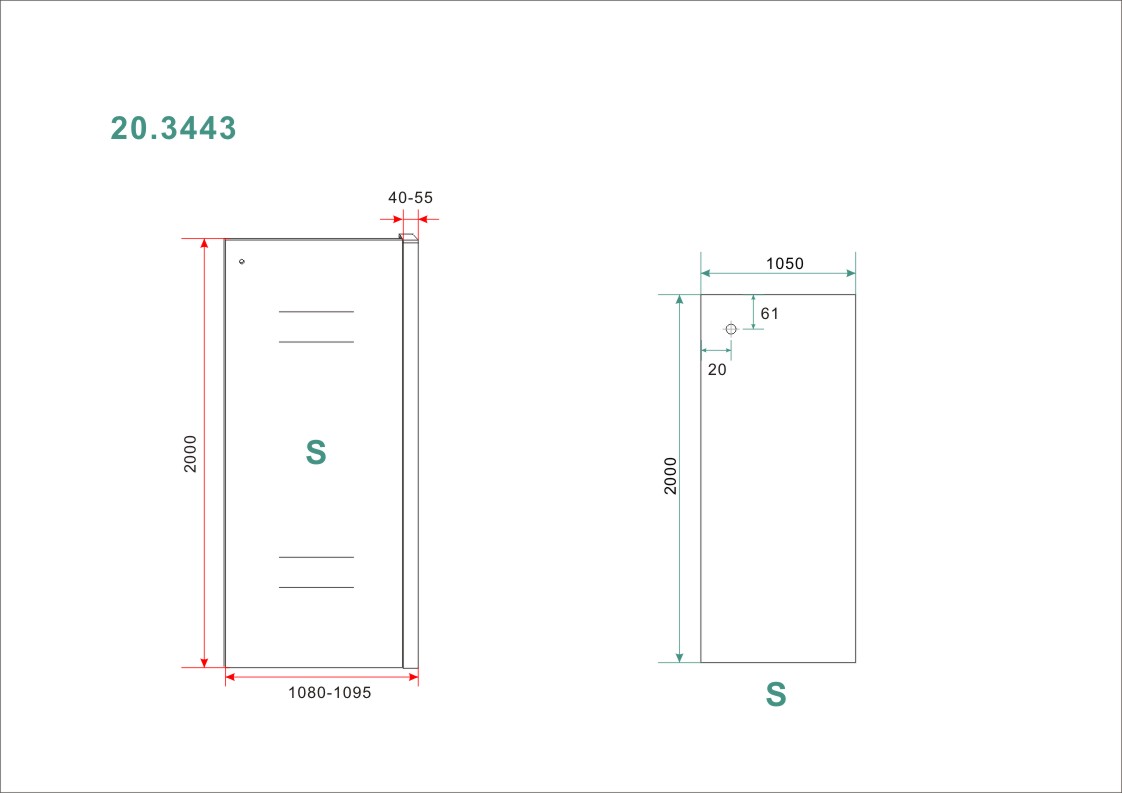 Wiesbaden Side zijwand voor Softclose 2.0 schuifdeur 110 cm 8 mm Nano Wiesbaden Side zijwand voor Softclose 2.0 schuifdeur 110 cm 8 mm Nano