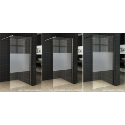 Wiesbaden Slim glasplaat gedeeltelijk matglas 120x200 cm - 8mm NANO glas