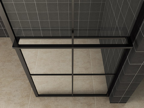 Wiesbaden Maaz inloopdouche zwart raster+handdoekhouder 100x200 cm - 10mm NANO glas Wiesbaden Maaz inloopdouche zwart raster+handdoekhouder 100x200 cm - 10mm NANO glas