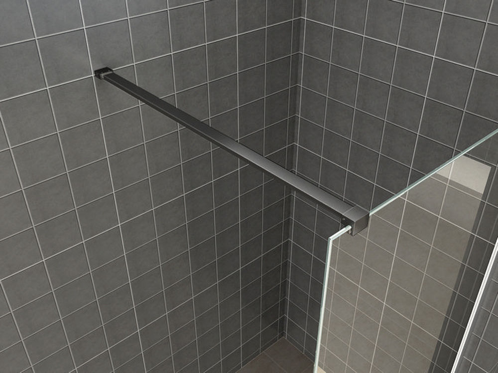 Wiesbaden Graffic inloopdouche met zwart profiel 100x200 cm - 10mm NANO veiligheidsglas Wiesbaden Graffic inloopdouche met zwart profiel 100x200 cm - 10mm NANO veiligheidsglas