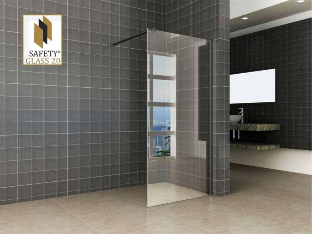 Wiesbaden Graffic inloopdouche met zwart profiel 120x200 cm - 10mm NANO veiligheidsglas Wiesbaden Graffic inloopdouche met zwart profiel 120x200 cm - 10mm NANO veiligheidsglas