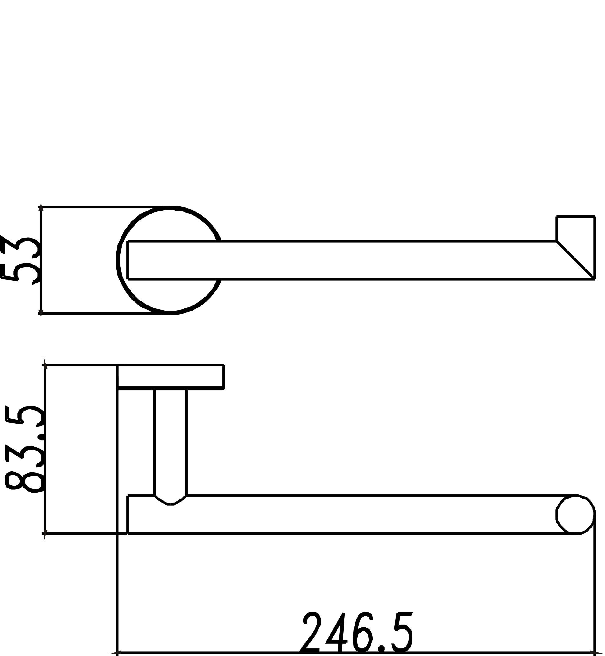 Wiesbaden 304-handdoekbeugel compact RVS Wiesbaden 304-handdoekbeugel compact RVS
