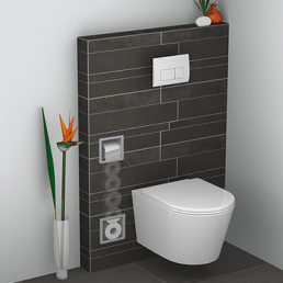 Wiesbaden inbouw-toiletrolhouder + reserve-rollen RVS Wiesbaden inbouw-toiletrolhouder + reserve-rollen RVS