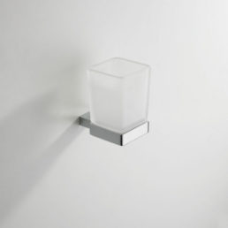 Wiesbaden Eris glashouder met glas chroom Wiesbaden Eris glashouder met glas chroom