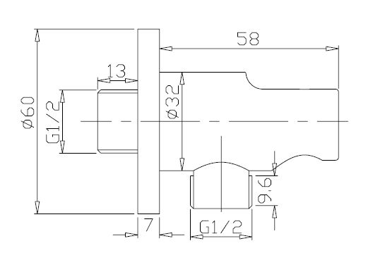 Wiesbaden luxe mess.muur doucheaansluiting+opsteek 1/2'' mat-zwart Wiesbaden luxe mess.muur doucheaansluiting+opsteek 1/2'' mat-zwart