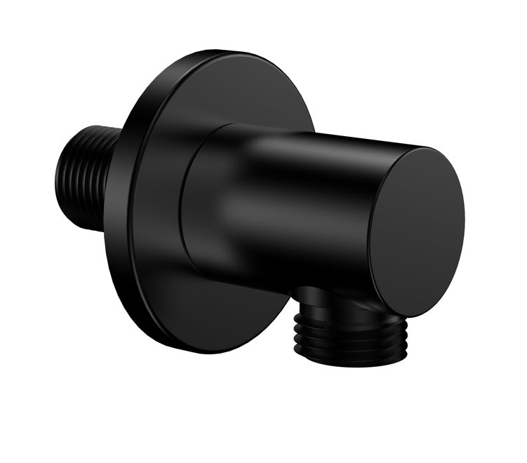 Wiesbaden luxe muur doucheaansluiting rond 1/2'' mat-zwart Wiesbaden luxe muur doucheaansluiting rond 1/2'' mat-zwart
