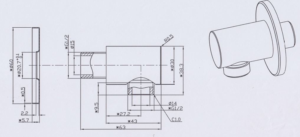 Wiesbaden luxe muur doucheaansluiting rond 1/2'' mat-zwart Wiesbaden luxe muur doucheaansluiting rond 1/2'' mat-zwart