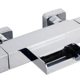 Wiesbaden Rombo thermostatische badmengkraan waterval chroom