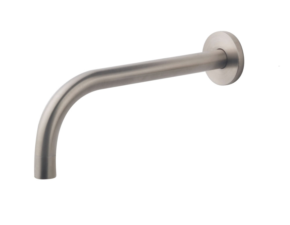Wiesbaden SLIM 18mm uitloop rond 20cm 1/2" geborsteld staal Wiesbaden SLIM 18mm uitloop rond 20cm 1/2" geborsteld staal