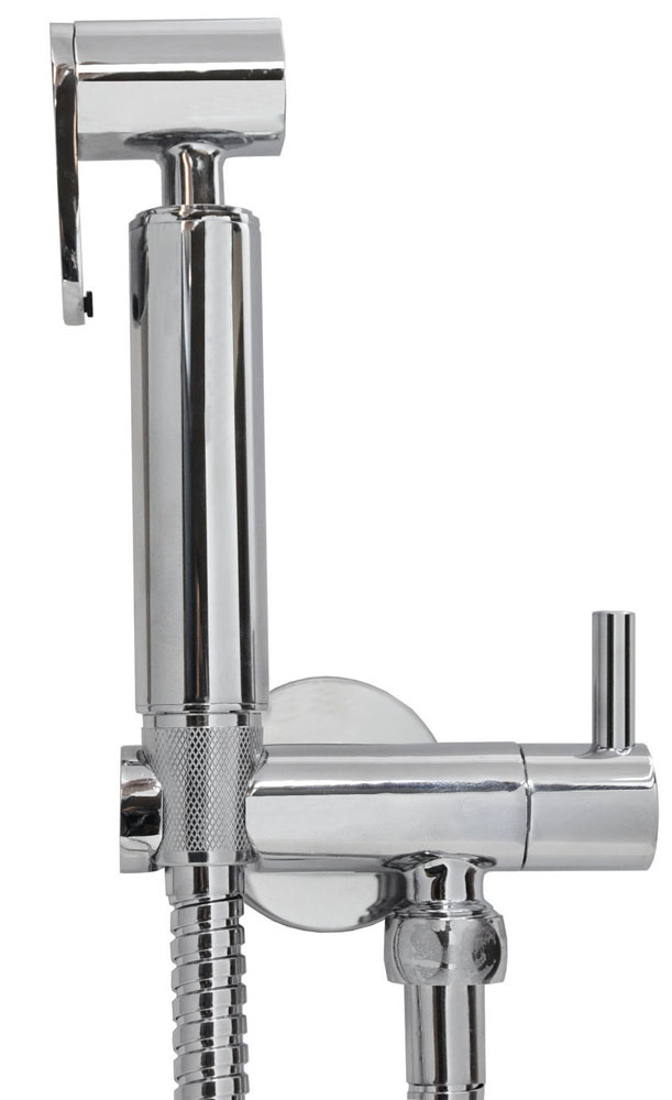 Wiesbaden chroom bidet-handdoucheset rond Wiesbaden chroom bidet-handdoucheset rond