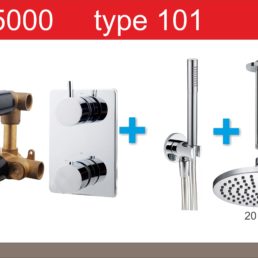 Wiesbaden one-pack inbouwthermostaatset type 101 CHR (20cm) Wiesbaden one-pack inbouwthermostaatset type 101 CHR (20cm)