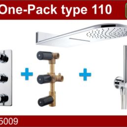 Wiesbaden one-pack inbouwthermostaatset type 110 CHR (25x60) Wiesbaden one-pack inbouwthermostaatset type 110 CHR (25x60)