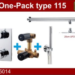 Wiesbaden one-pack inbouwthermostaatset type 115 CHR (20cm ufo) Wiesbaden one-pack inbouwthermostaatset type 115 CHR (20cm ufo)