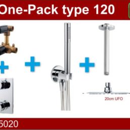 Wiesbaden one-pack inbouwthermostaatset type 120 CHR (20cm ufo) Wiesbaden one-pack inbouwthermostaatset type 120 CHR (20cm ufo)