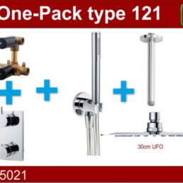 Wiesbaden one-pack inbouwthermostaatset type 121 CHR (30cm ufo) Wiesbaden one-pack inbouwthermostaatset type 121 CHR (30cm ufo)