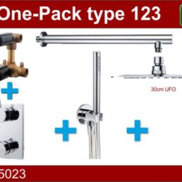 Wiesbaden one-pack inbouwthermostaatset type 123 CHR (30cm ufo) Wiesbaden one-pack inbouwthermostaatset type 123 CHR (30cm ufo)