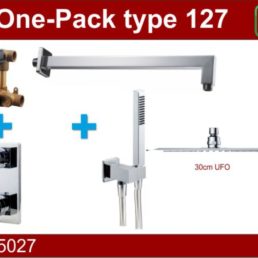 Wiesbaden one-pack inbouwthermostaatset type 127 CHR (30cm ufo) Wiesbaden one-pack inbouwthermostaatset type 127 CHR (30cm ufo)