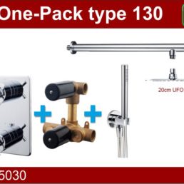 Wiesbaden one-pack inbouwthermost.set type 130 CHR (20cm ufo) Wiesbaden one-pack inbouwthermost.set type 130 CHR (20cm ufo)
