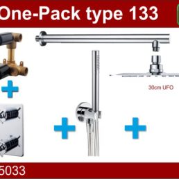 Wiesbaden one-pack inbouwthermost.set type 133 CHR (30cm ufo) Wiesbaden one-pack inbouwthermost.set type 133 CHR (30cm ufo)