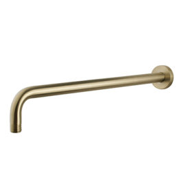 Wiesbaden gebogen douche-arm rond muur. 45cm geborsteld messing Wiesbaden gebogen douche-arm rond muur. 45cm geborsteld messing