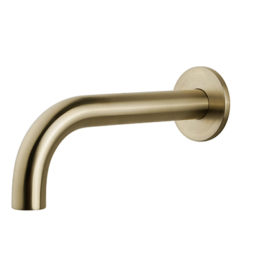 Wiesbaden inbouw-uitloop rond 25cm 1/2'' geborsteld messing Wiesbaden inbouw-uitloop rond 25cm 1/2'' geborsteld messing