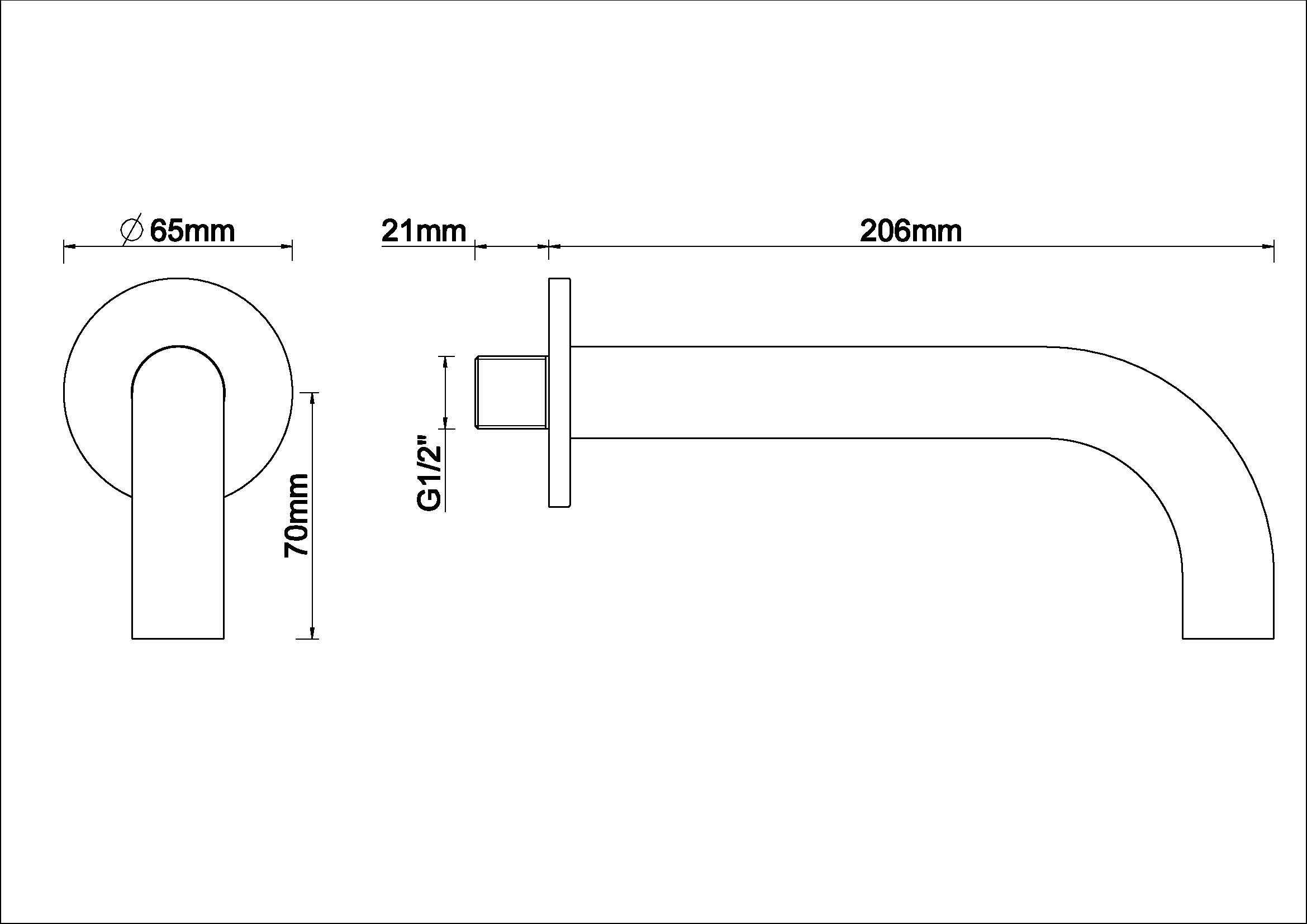 Wiesbaden inbouw-uitloop rond 20cm 1/2'' geborsteld koper Wiesbaden inbouw-uitloop rond 20cm 1/2'' geborsteld koper