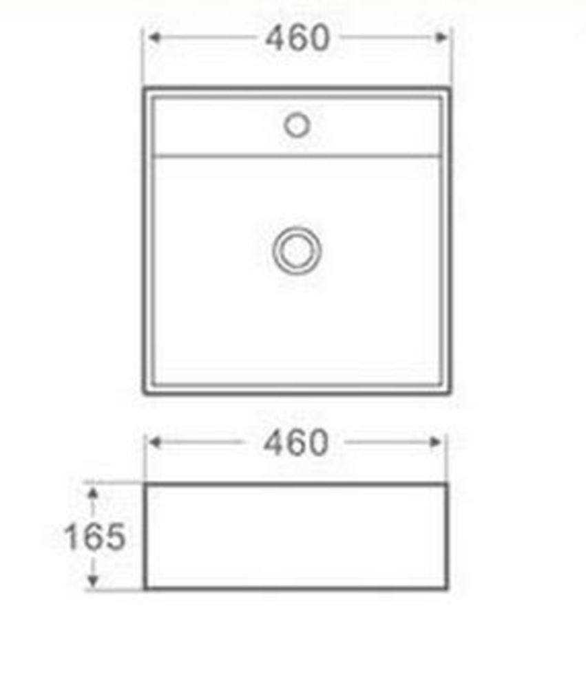 Larx waskom vierkant 46 x 46 x 16 Larx waskom vierkant 46 x 46 x 16