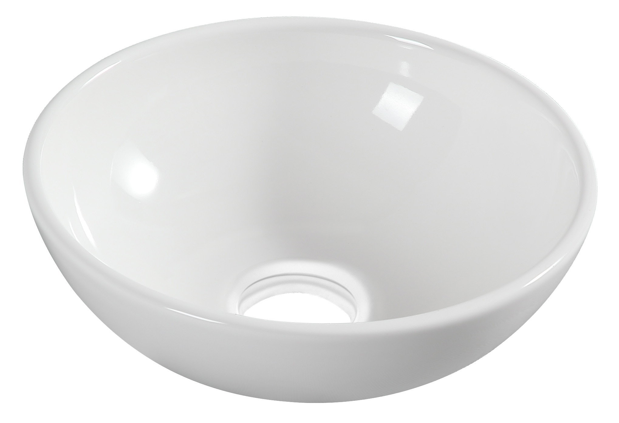 Kimo waskom rond 28 x 10 cm keramiek glans wit Kimo waskom rond 28 x 10 cm keramiek glans wit
