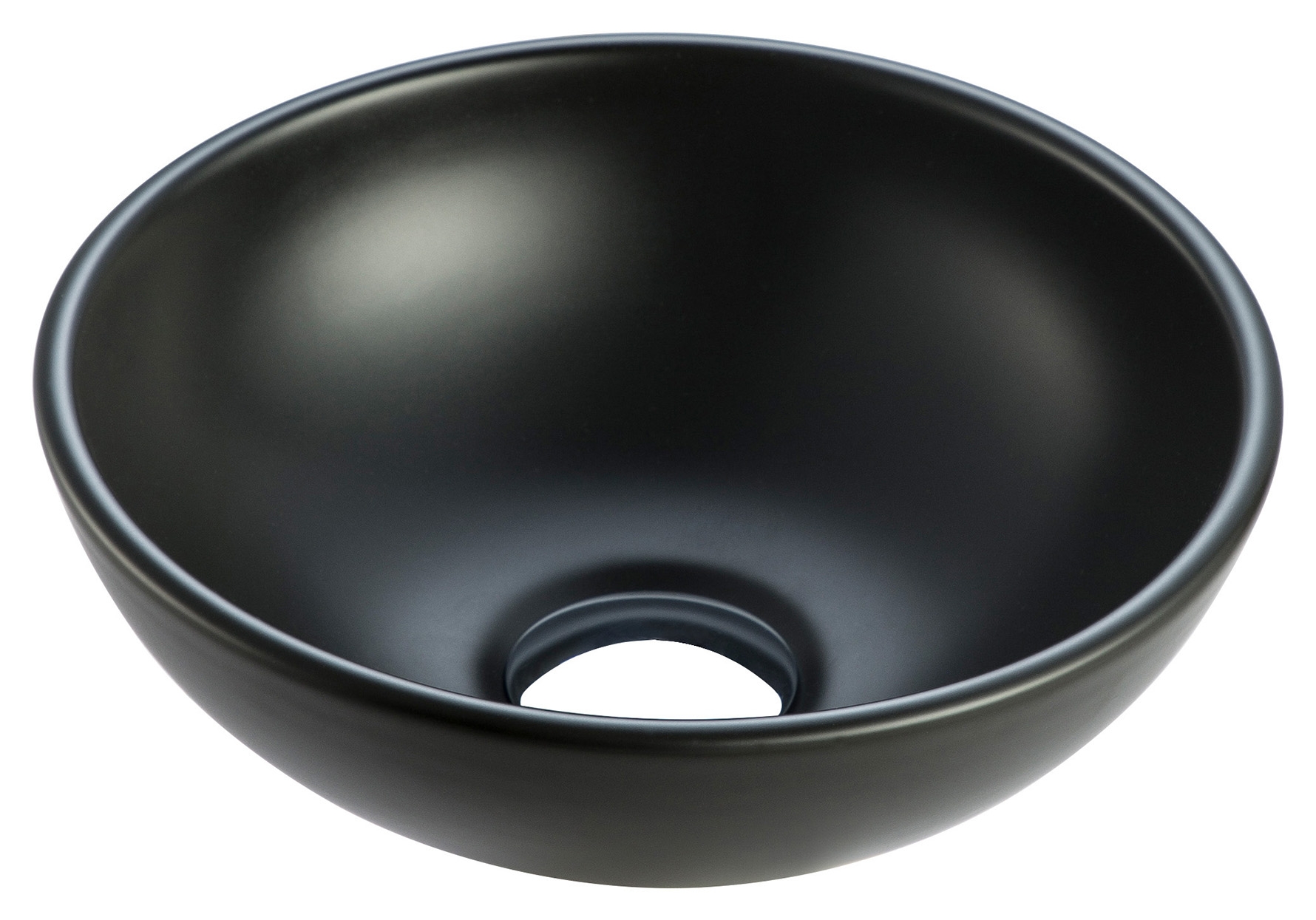 Kimo waskom rond 28 x 10 cm keramiek mat zwart Kimo waskom rond 28 x 10 cm keramiek mat zwart