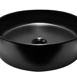 Wiesbaden Link waskom rond 40x12 cm keramiek mat zwart Wiesbaden Link waskom rond 40x12 cm keramiek mat zwart