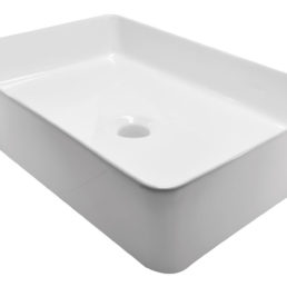 Wiesbaden Link waskom rechthoekig 35x50x12 cm keramiek glans wit Wiesbaden Link waskom rechthoekig 35x50x12 cm keramiek glans wit