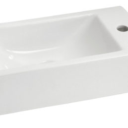 Wiesbaden Metis rechthoekig fontein 50x25x13 wit L/R Wiesbaden Metis rechthoekig fontein 50x25x13 wit L/R