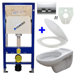 Wiesbaden Geberit UP 100 + Neptunus WC +Nept.zitt + Delta 50 gl. chr