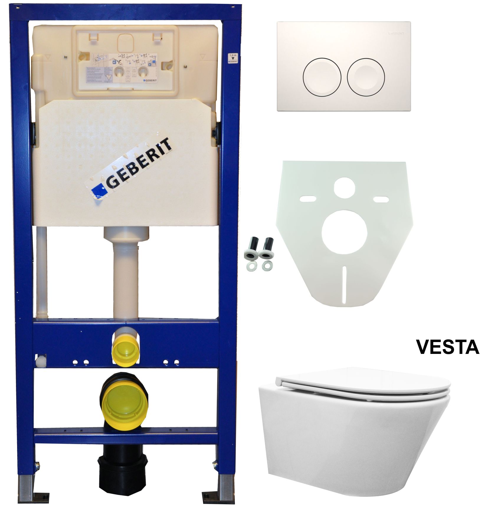 Wiesbaden Geberit UP 100 Vesta wc+ Flatline zitt.+ Delta 21 wit Wiesbaden Geberit UP 100 Vesta wc+ Flatline zitt.+ Delta 21 wit