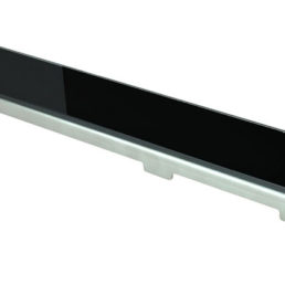 Wiesbaden Glasrooster zwart tbv 100x7 RVS douchegoot