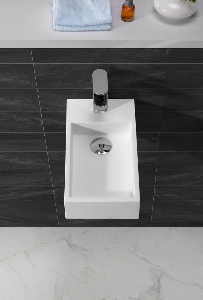Wiesbaden Solid Surface fontein rechts 400x220x100 Wiesbaden Solid Surface fontein rechts 400x220x100