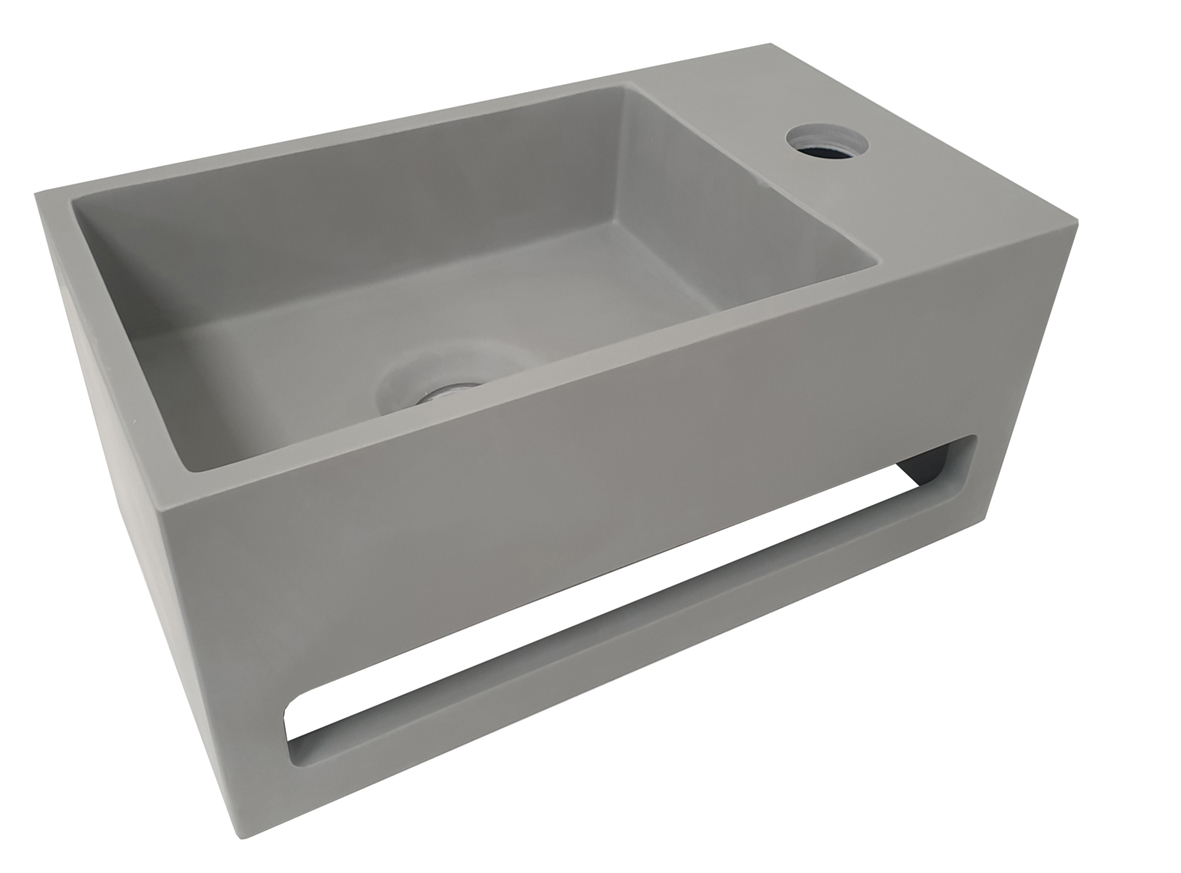 Wiesbaden Julia fontein Solid Surface 35 x 20 x 16 cm betonlook rechts Wiesbaden Julia fontein Solid Surface 35 x 20 x 16 cm betonlook rechts
