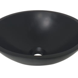 Wiesbaden Valerie waskom rond 43x13 cm solid surface mat zwart