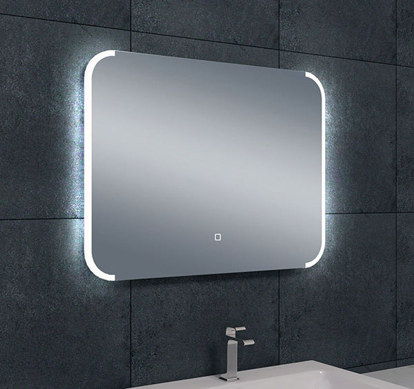 Wiesbaden Bracket dimbare LED condensvrije spiegel 80x60cm Wiesbaden Bracket dimbare LED condensvrije spiegel 80x60cm