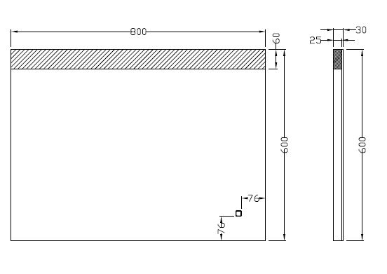 Wiesbaden Single dimbare LED condensvrije spiegel 80x60cm Wiesbaden Single dimbare LED condensvrije spiegel 80x60cm