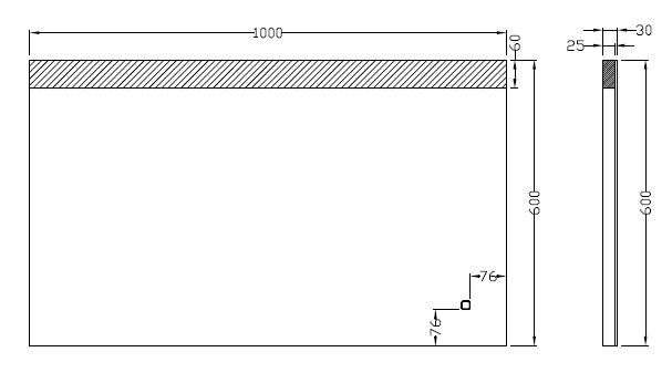 Wiesbaden Single dimbare LED condensvrije spiegel 100x60cm Wiesbaden Single dimbare LED condensvrije spiegel 100x60cm