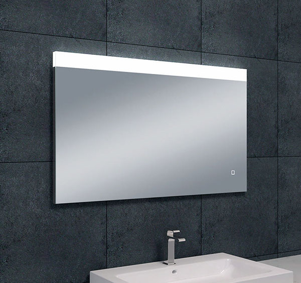 Wiesbaden Single dimbare LED condensvrije spiegel 100x60cm Wiesbaden Single dimbare LED condensvrije spiegel 100x60cm