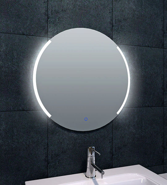 Wiesbaden Round dimbare LED condensvrije spiegel rond 60cm Wiesbaden Round dimbare LED condensvrije spiegel rond 60cm