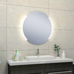 Wiesbaden Round dimbare LED condensvrije spiegel rond 80cm Wiesbaden Round dimbare LED condensvrije spiegel rond 80cm