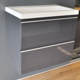 Wiesbaden onderkast 60cmx36cm zo.wastafel gl.grijs Wiesbaden onderkast 60cmx36cm zo.wastafel gl.grijs