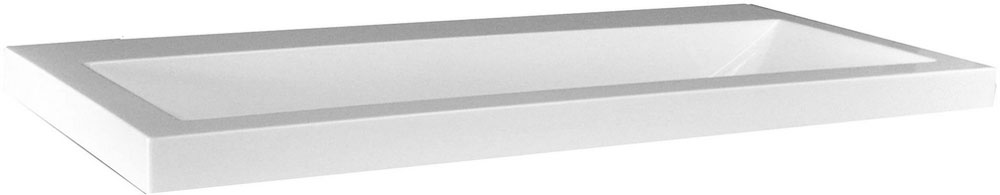 Wiesbaden wastafel 80cmx36cm zonder kraangat wit Wiesbaden wastafel 80cmx36cm zonder kraangat wit