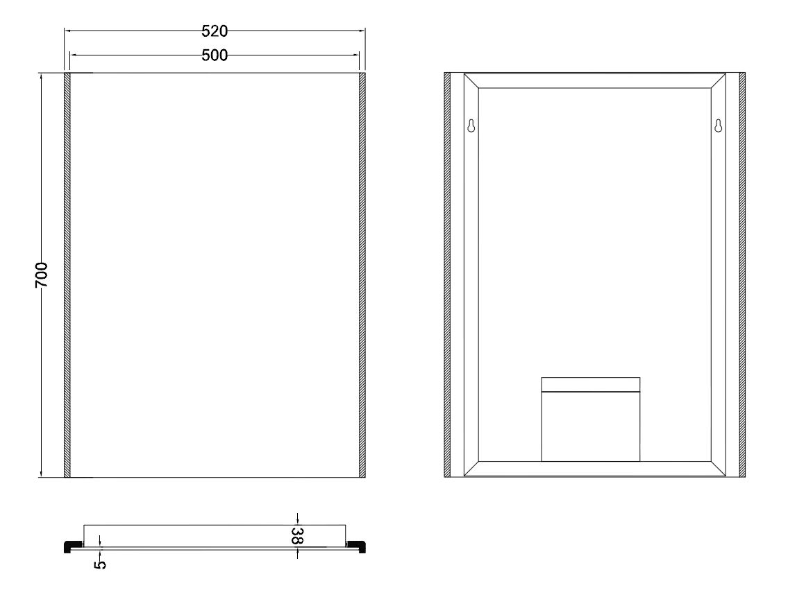 Wiesbaden Duo-Led dimbare condensvrije spiegel 50x70cm Wiesbaden Duo-Led dimbare condensvrije spiegel 50x70cm