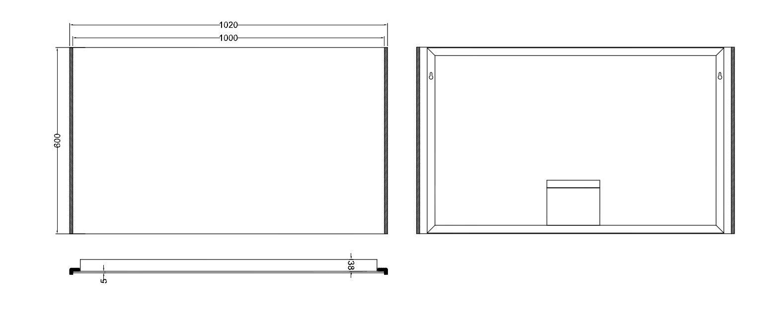 Wiesbaden Duo-Led condensvrije spiegel 100x60cm Wiesbaden Duo-Led condensvrije spiegel 100x60cm